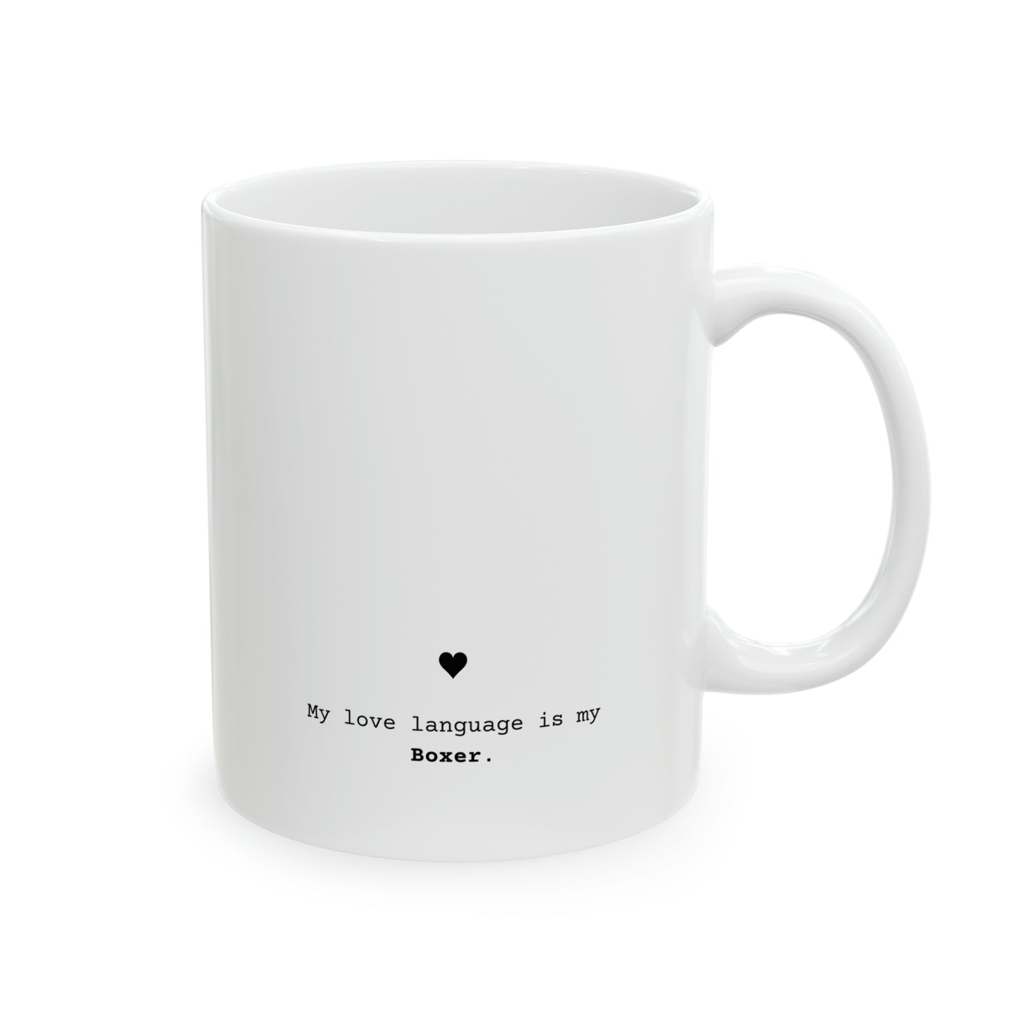 Boxer "Love Language" | Ceramic Mug 11oz