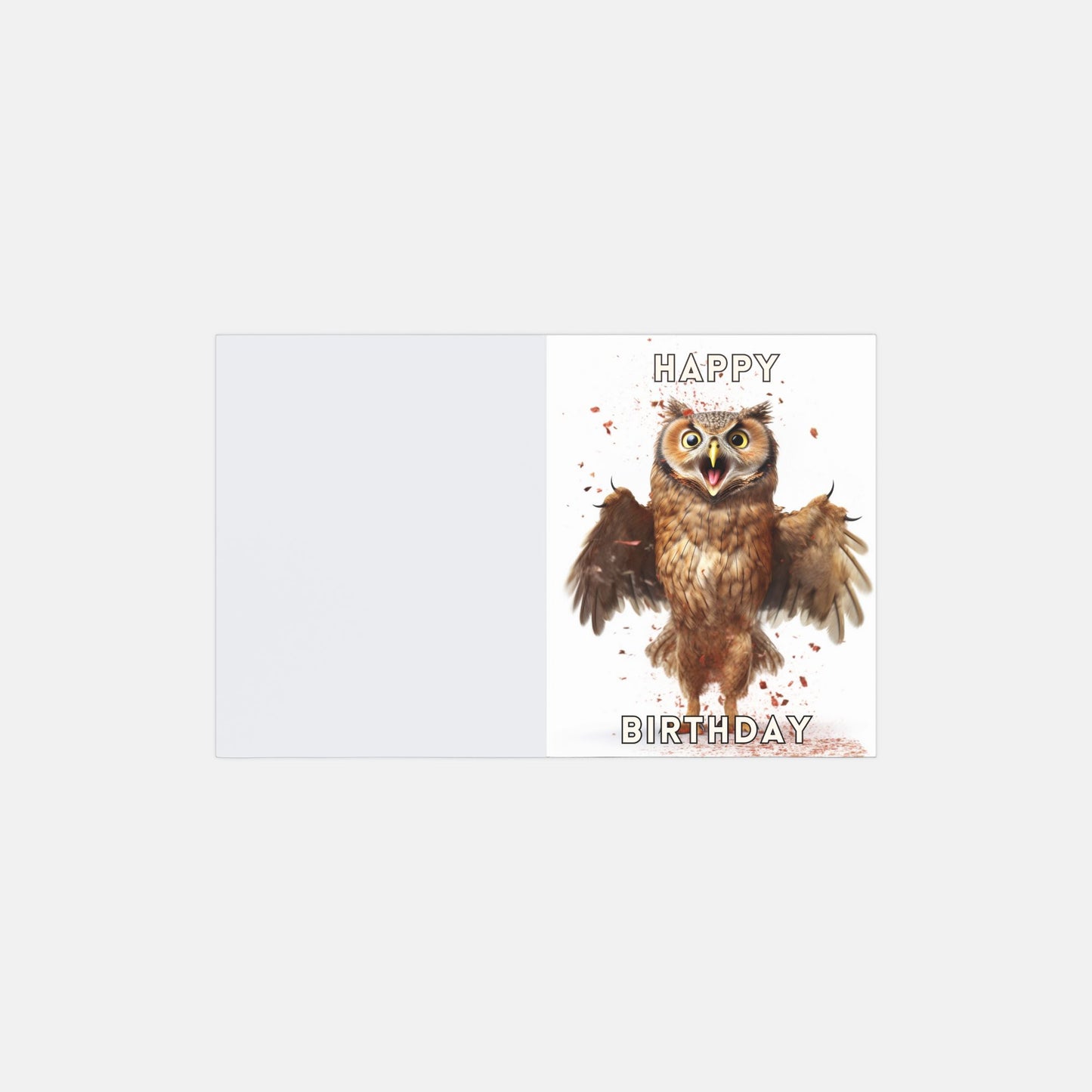 Owl Confetti Birthday Cards - 10 pack
