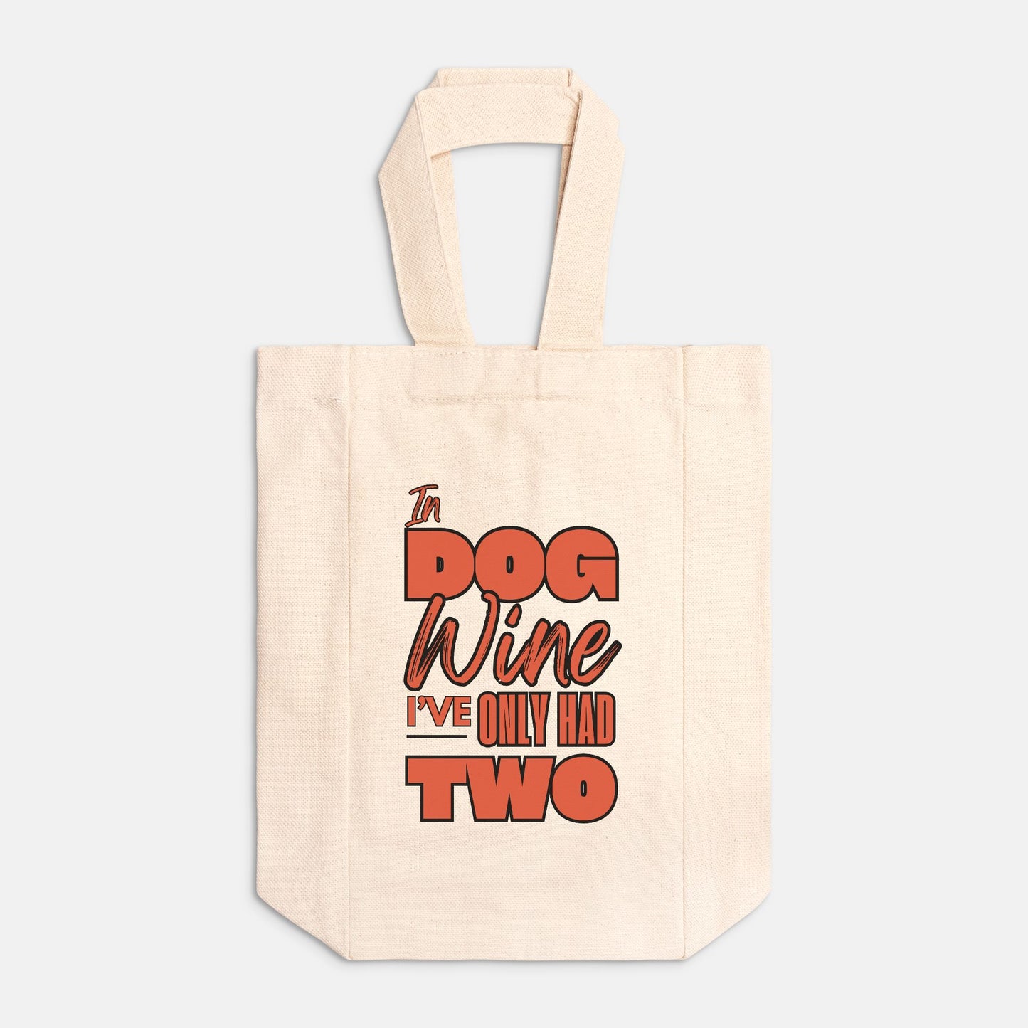 Wine Tote Canvas (Double) - In Dog Wine