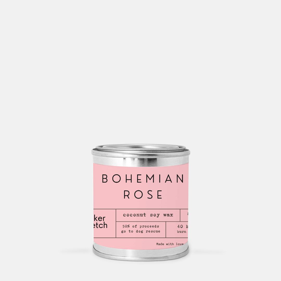 Bohemian Rose | Coconut Soy Candle Paint Can (Hand Poured 8 oz.)