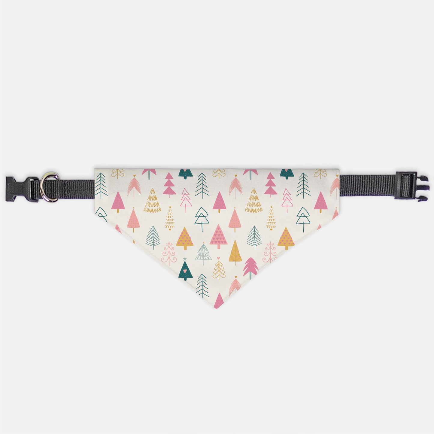 Colorful Christmas Trees Collar Pet Bandana (Sm & Med)