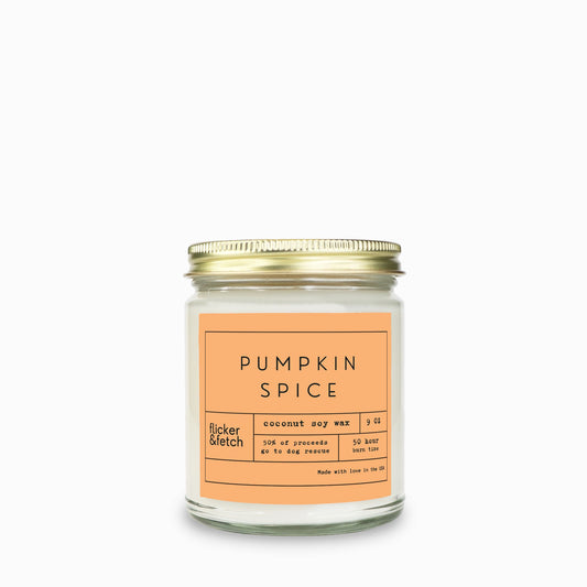 Pumpkin Spice | Coconut Wax Candle in Clear Jar 9oz