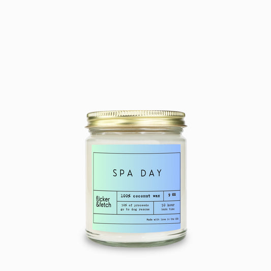 Spa Day Coconut Wax Candle in Clear Jar 9oz