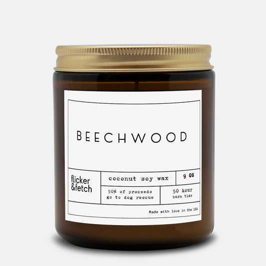 Beechwood | Coconut Soy Candle Amber Jar 9oz