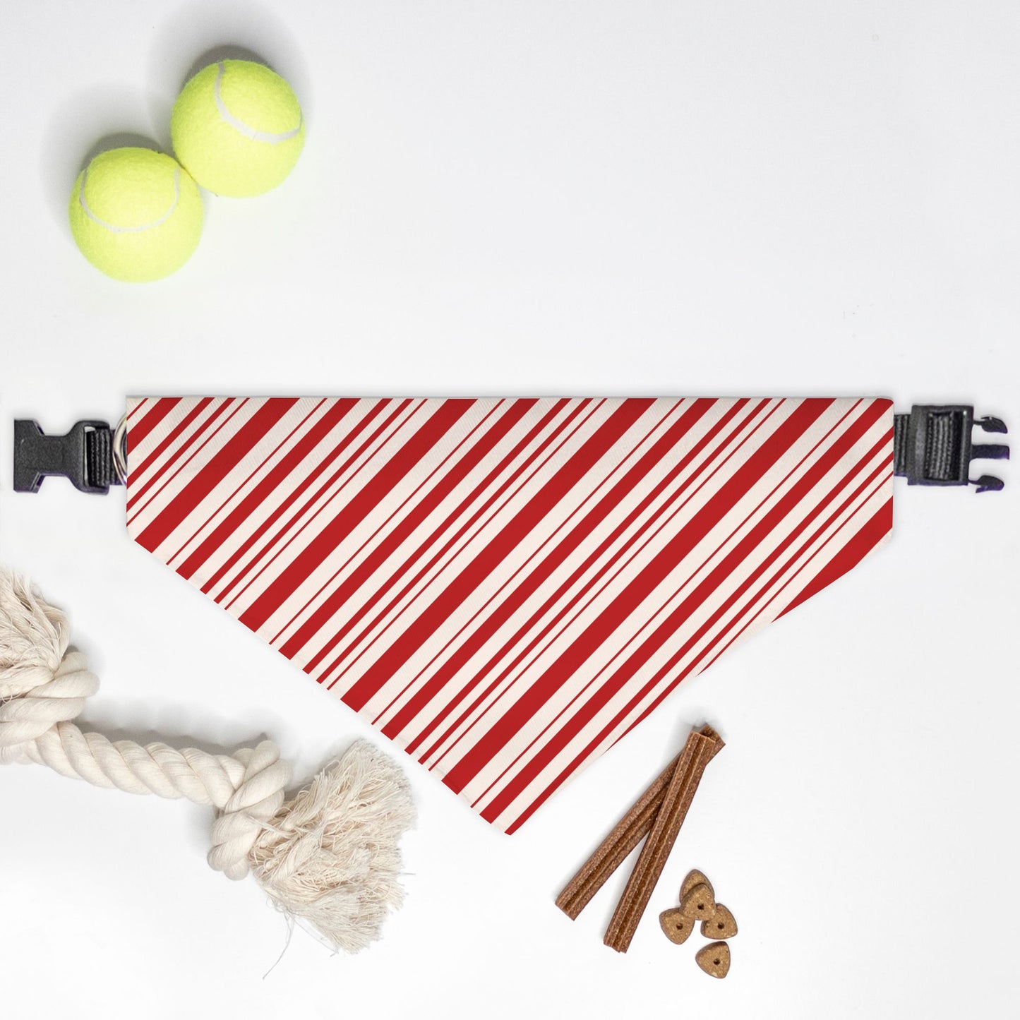 Candy Cane Holiday Collar Pet Bandana (LG & XL)