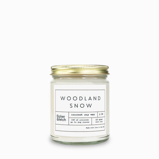 Woodland Snow | Coconut Wax Candle in Clear Jar 9oz