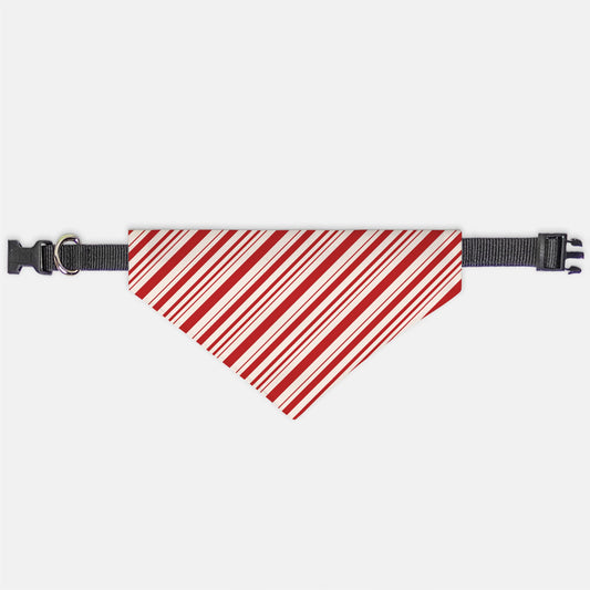 Candy Cane Holiday Collar Pet Bandana (Sm & Med)