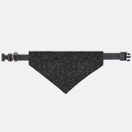 Halloween Spider Web Collar Pet Bandana (Sm & Med)