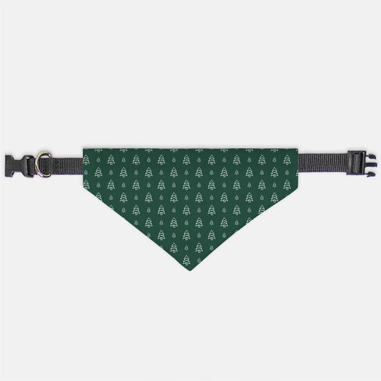 Evergreen Trees Holiday Collar Pet Bandana (Sm & Med)