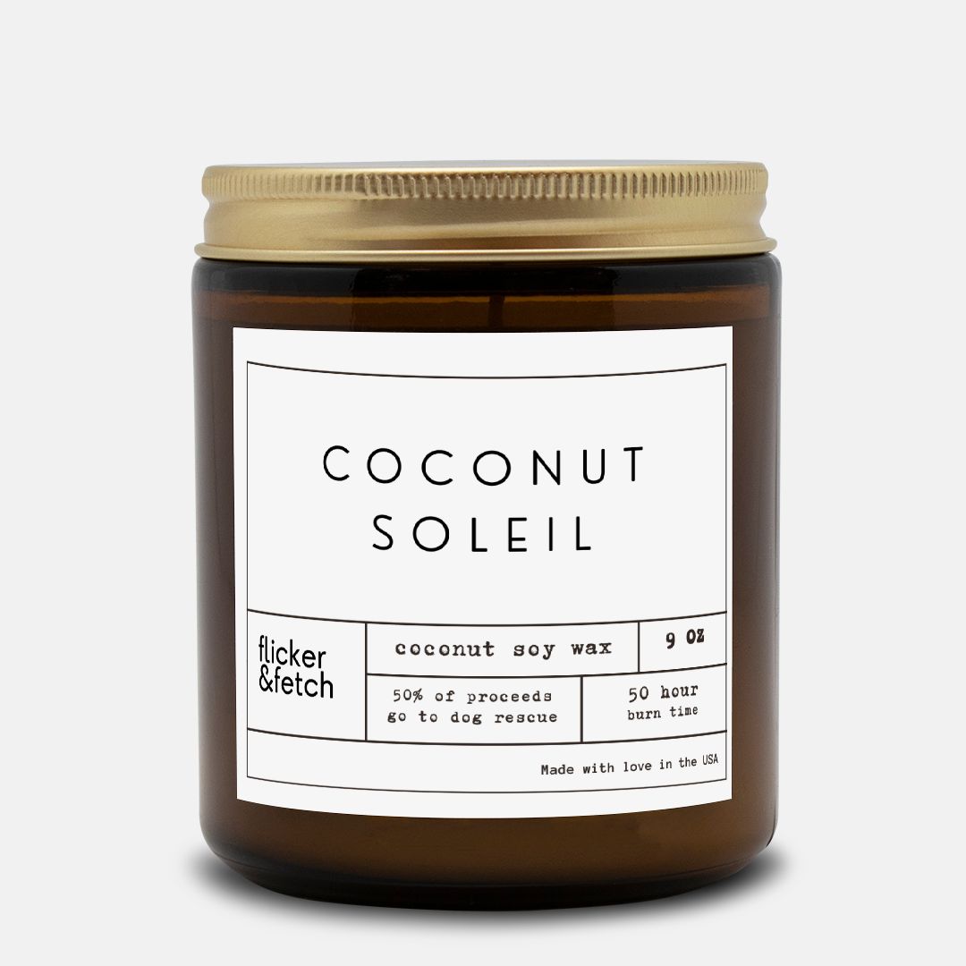 Coconut Soleil | Coconut Soy Candle Amber Jar 9oz