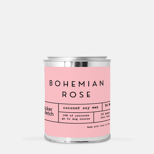 Bohemian Rose Coconut Soy Candle Paint Can (Hand Poured 16 oz.)